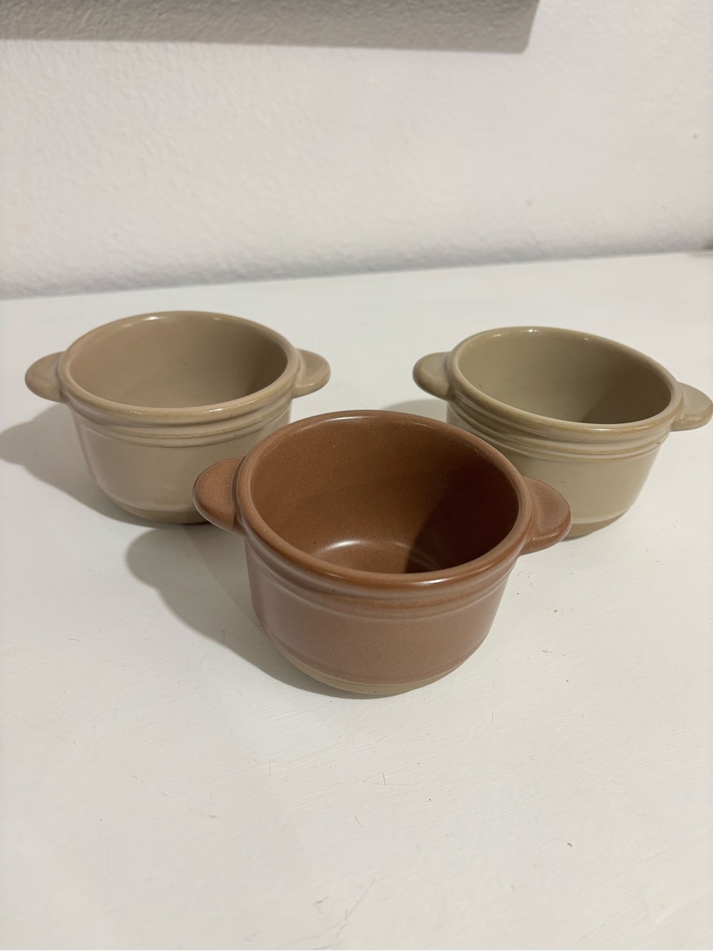 Hearth & Hand Magnolia Brown and Tan Little Stoneware Dishes Set of 3